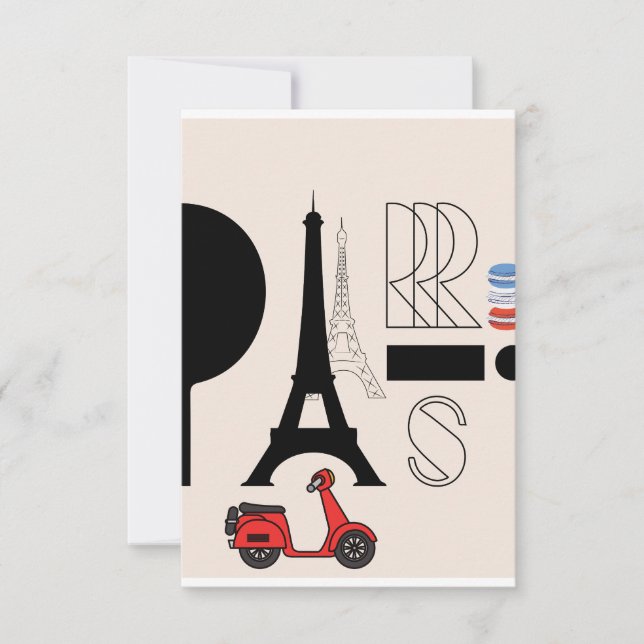 PARIS FRENCH POSTCARD (Front)