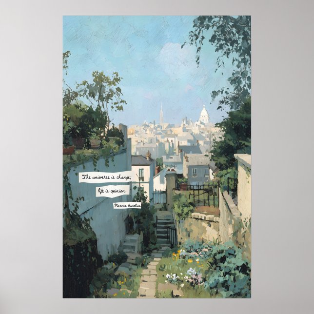 Paris Garden View Poster  City Rooftops, Stoic (Front)
