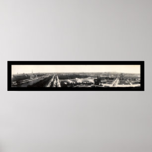 Paris Grand Panorama Photo 1909 Poster