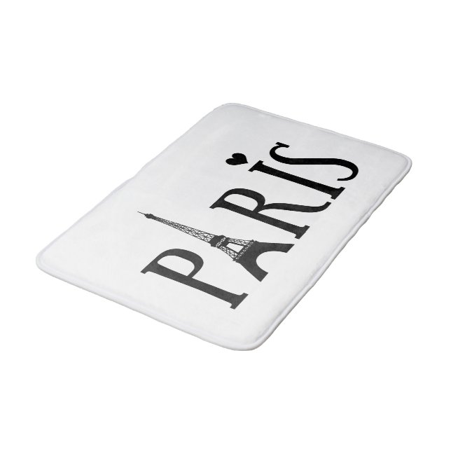 Paris - Graphic Art Bath Mat (Angled)