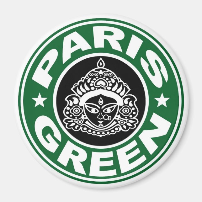 Paris Green Durga Magnet (Front)