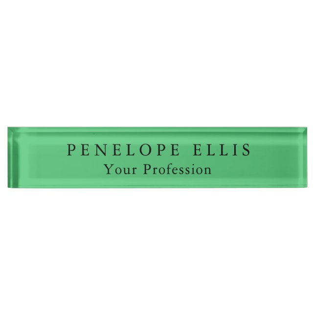 Paris Green Unique Original Classical Professional Nameplate (Front)
