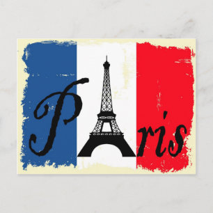 Paris grunge postcard