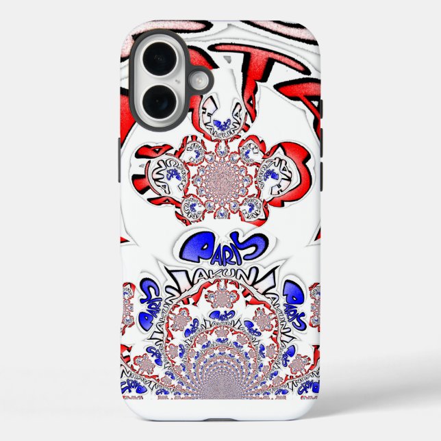 Paris Hakuna Matata Paris Blue Red White.png Case-Mate iPhone Case (Back)