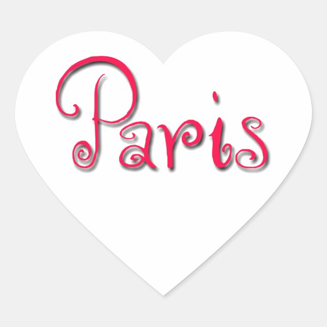 Paris Heart Sticker (Front)