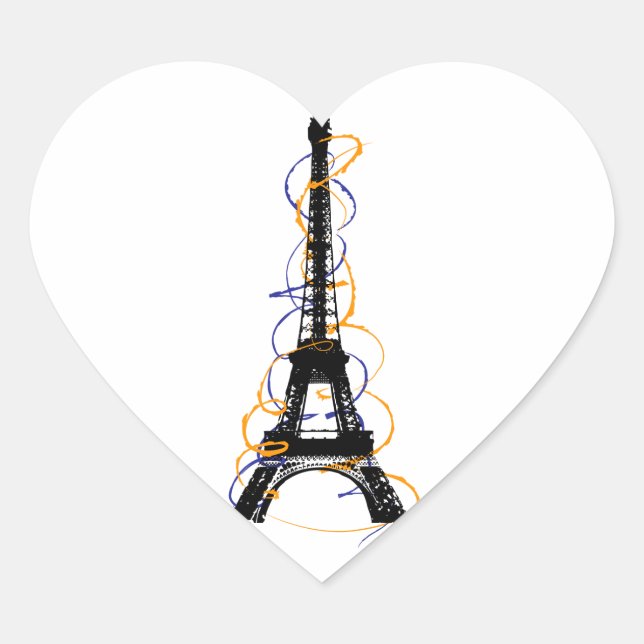 Paris Heart Sticker (Front)