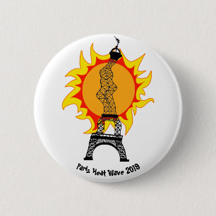 Paris Heat Wave 2019 2 Inch Round Button