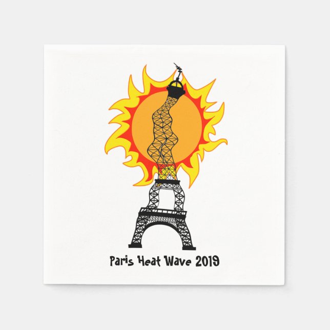Paris Heat Wave 2019 Napkin (Front)