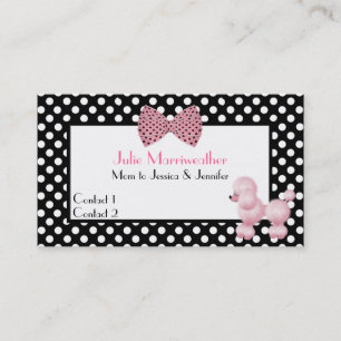 Paris High Fashion Pink Poodle Mommy Calling Card