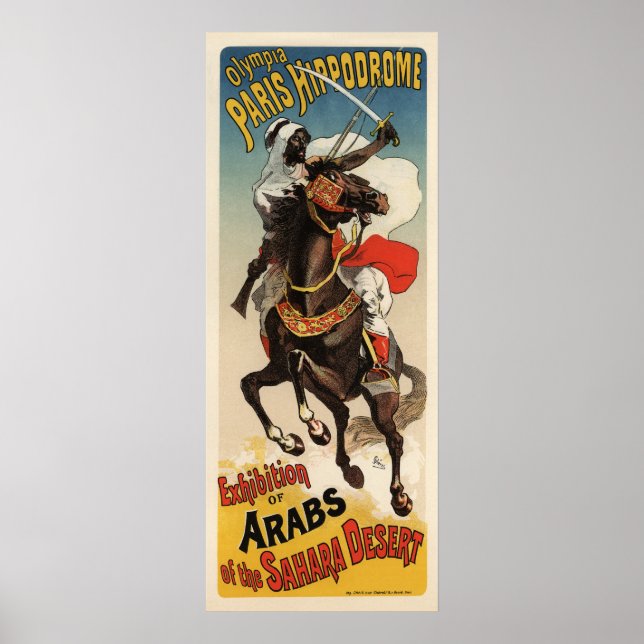 Paris Hippodrome Exhibition of Sahara Arabs Poster (Front)