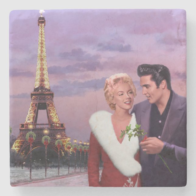 Paris Holiday Stone Coaster (Front)