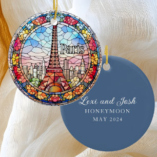 Paris Honeymoon Ceramic Ornament