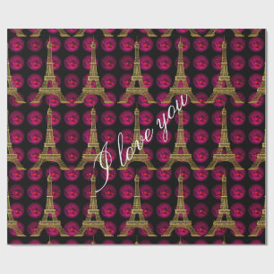 Paris Hot Villa  Elegant Customize Wrapping Paper