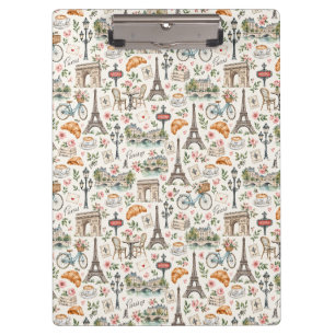 Paris Icons Chic Design Clipboard
