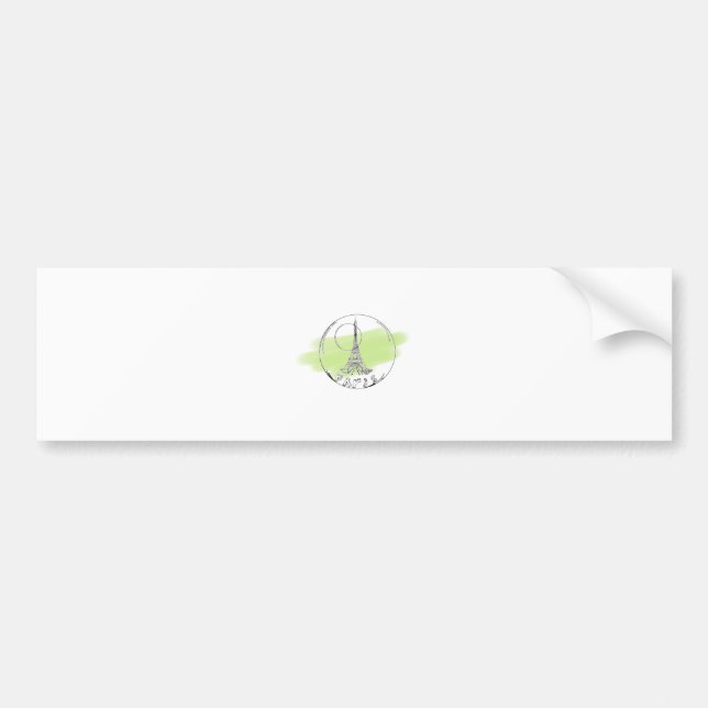 paris in a glass ball bumper sticker (Front)