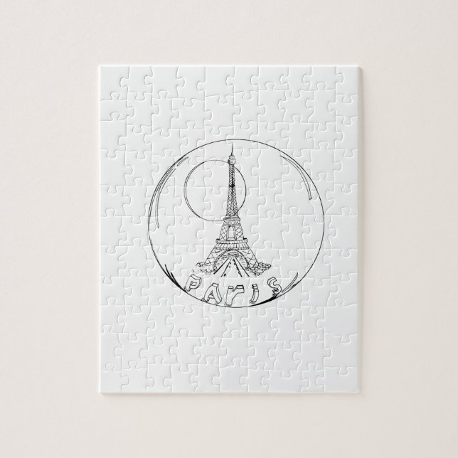 paris in a glass ball jigsaw puzzle (Vertical)