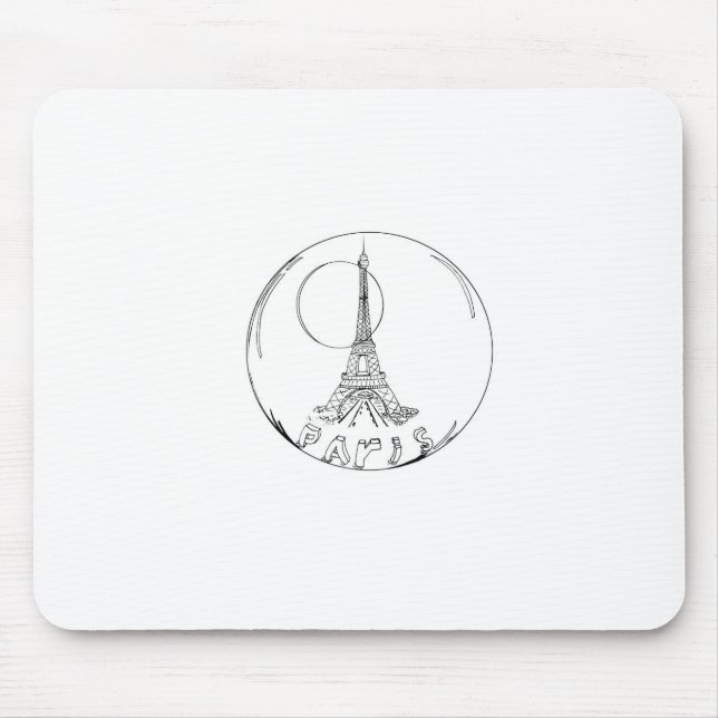 paris in a glass ball mouse pad (Front)