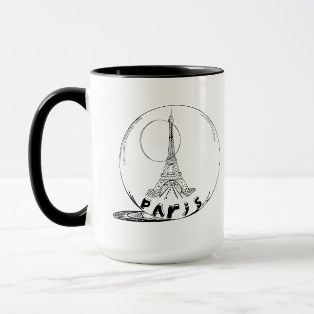 paris in a glass ball mug (Left)