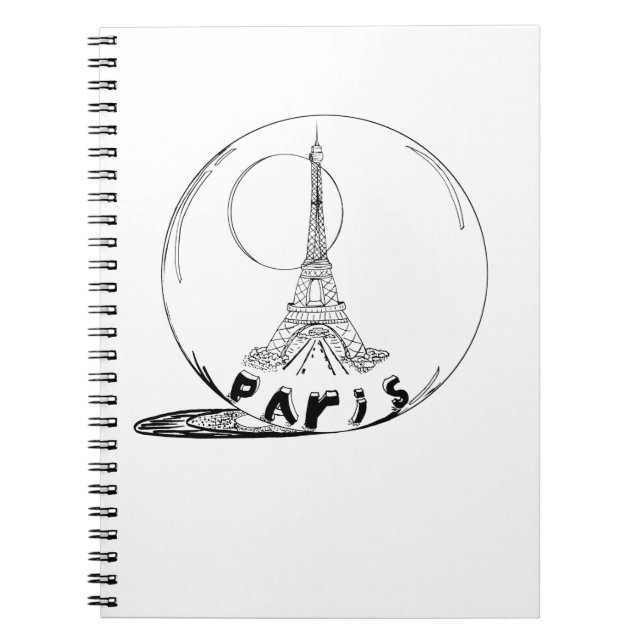 paris in a glass ball notebook (Front)