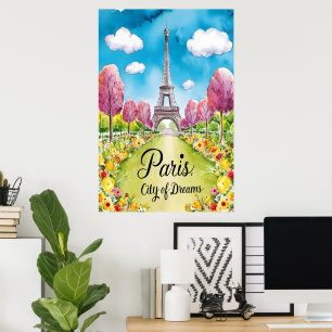 Paris In Bloom: A Dreamy Spring Day Poster