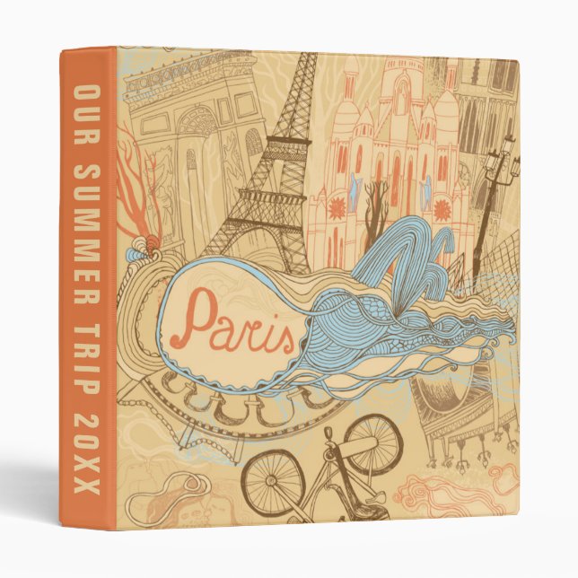 Paris in France | Add Your Text Binder (Front/Spine)