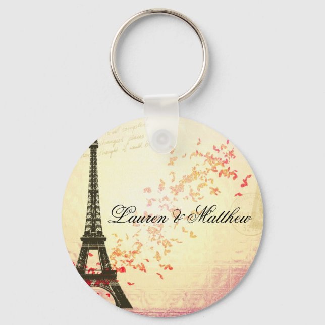 Paris in Love - Eiffel Tower Keychain (Front)