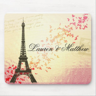 Paris in Love - Eiffel Tower Mouse Pad