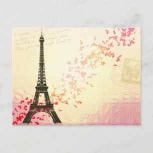 Paris in Love - Eiffel Tower Postcard