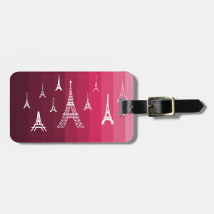 Paris in Pink Luggage Tag