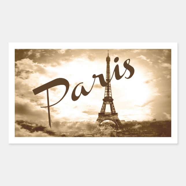 Paris in Sepia Sticker (Front)