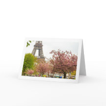Paris In Spring Folded Blank Greeting Card