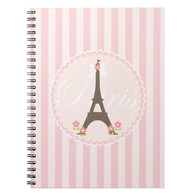 Paris in Spring Girly Notebook (Front)
