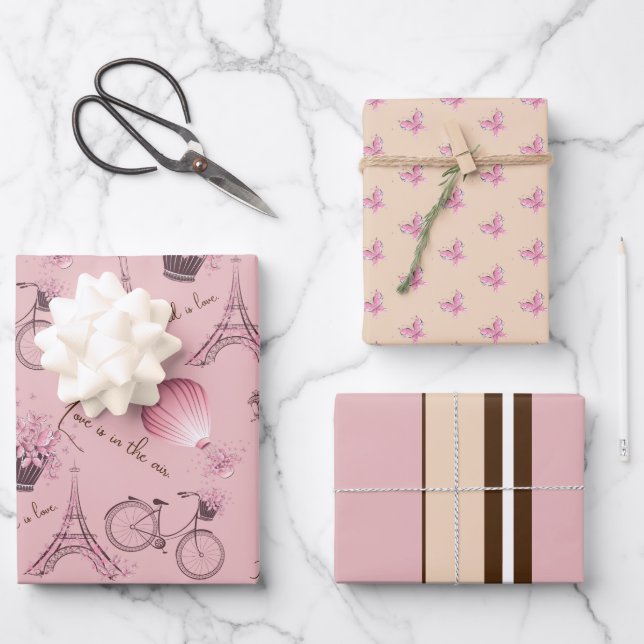 Paris In Spring Wrapping Paper Sheets (Front)