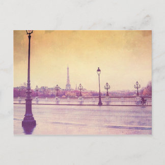Paris in the Rain Postcard