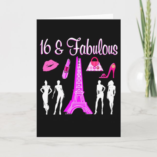 PARIS INSPIRED SWEET 16TH BIRTHDAY DESIGN INVITATION (Front)
