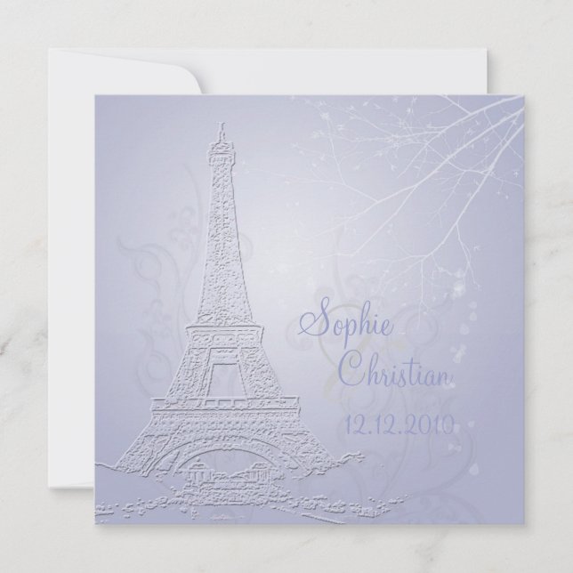 Paris, invitation à un mariage dans une tour de hu (Devant)