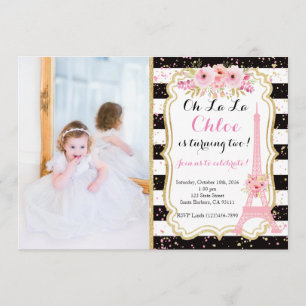 Paris Invitation d'anniversaire Tour Eiffel