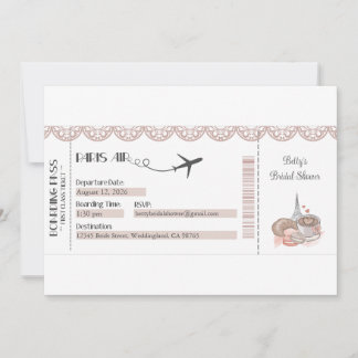 Paris Invitation, Paris Theme Party Invitation