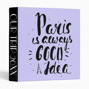 Paris Is Always A Good Idea Binder
