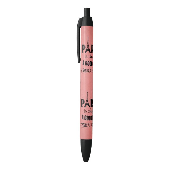 Paris is always a good idea black ink pen (Top (Vertical))
