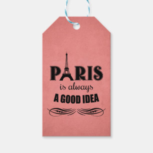 Paris is always a good idea gift tags