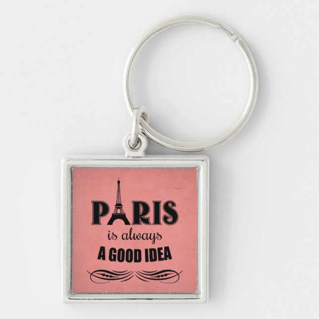 Paris is always a good idea keychain (Front)