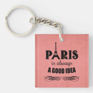 Paris is always a good idea keychain