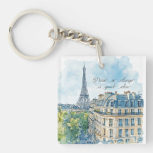 Paris is Always A Good Idea Passport Keychain