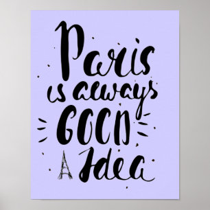 Paris Is Always A Good Idea Poster
