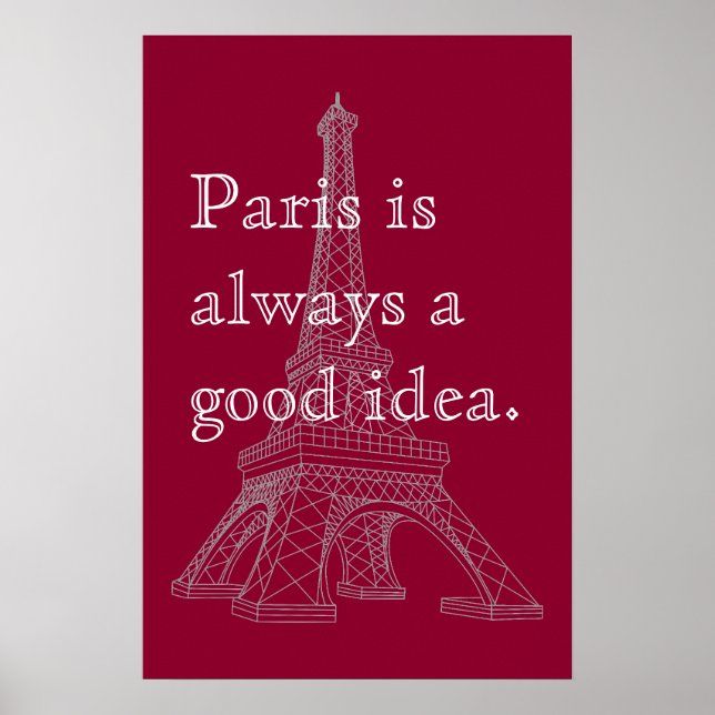 Paris is always a good idea poster (Front)