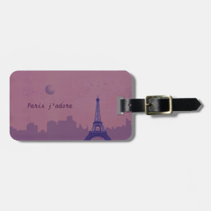 Paris j'adore luggage tag