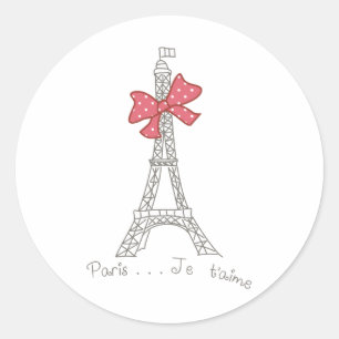 Paris...Je t'aime Classic Round Sticker
