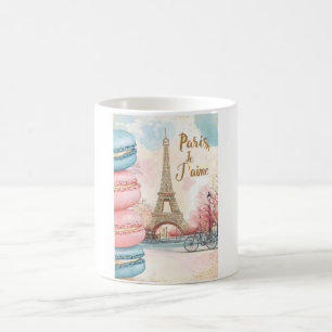  Paris, Je T'aime - Eiffel Tower with Macarons  Coffee Mug