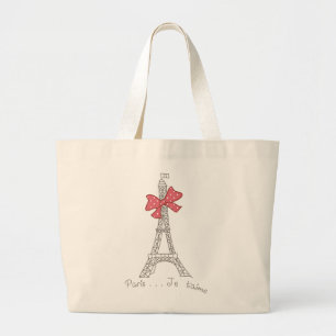 Paris...Je t'aime Large Tote Bag